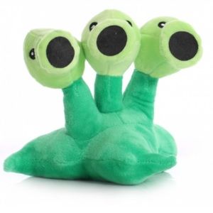 Plush Three-Eyed Alien Stuffed Toy - Green